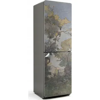 Fototapeta Dekorační nálepka na ledničku – Malířská krajina se stromy