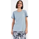 Dámské pyžamo kapri Vienetta Secret Agnes šedá 3XL