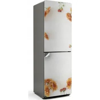 Fototapeta Samolepicí protibublinková nálepka na ledničku Květinový vzor v rámečku