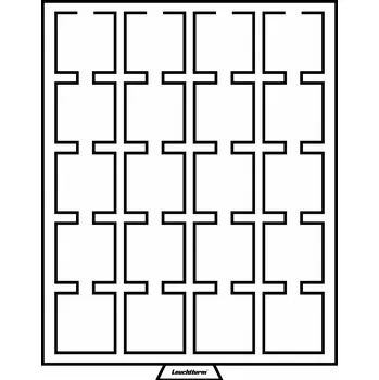 Sběratelství LEUCHTTURM Boxy na mince, čtvercové, černé Velikost 1 pole: 50 x 50 mm