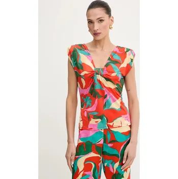 Dámská halenka Halenka Morgan dámská, oranžová barva, vzorovaná, DIRE 23X, vel. XS