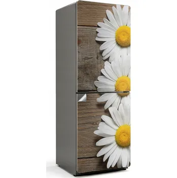 Fototapeta Foto Nálepka Dekorativní Samolepicí na Lednici Květiny na dřevěném pozadí