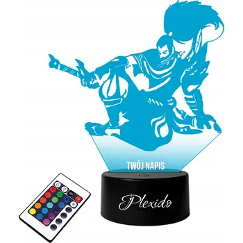 Lampička LAMPKA na SKLE League of Legends LOL 3D LED RGB + DÁLKOVÝ OVLADAČ 16 BAREV