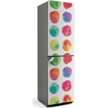 Fototapeta Dekorativní Samolepicí nálepka na ledničku Barevné kruhy v řadách