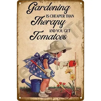 Plechová cedule Plechová retro cedule | zahradní dekorace - 21 , 20 x 30 cm