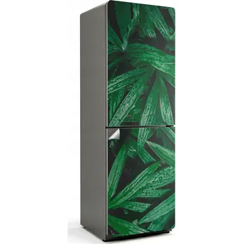 Fototapeta Omyvatelná Samolepicí nálepka na ledničku do kuchyně Listy s kapkami vody