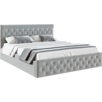 Postel Čalouněná postel CHICAGO TRINITY 90x200 s kovovým zdvižným roštem SVĚTLE ŠEDÁ