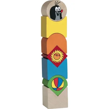 Dřevěná hračka Detoa Sada kostek Krtek Junior 14 x 5,5 cm