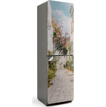 Fototapeta Samolepicí Nálepka Bubble Free na Lednici Okouzlující ulička s rostlinami