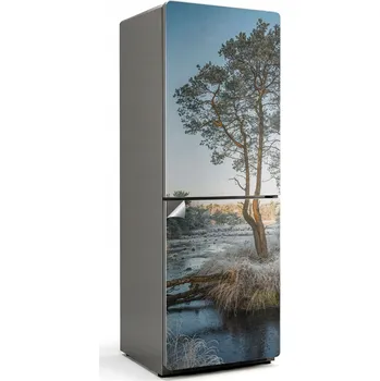 Fototapeta Samolepicí dýha na ledničku Dveře ledničky Zimní krajina se stromem