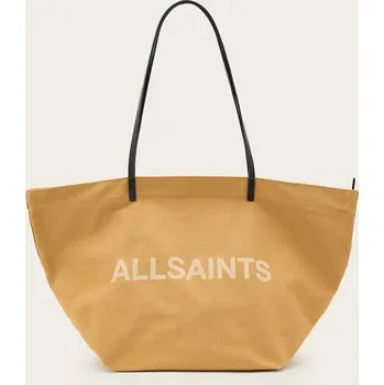 Kabelka Bavlněná kabelka AllSaints SERAFINA béžová barva, W323XC 08X, vel. ONE SIZE
