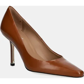 Dámské lodičky Kožené lodičky BOSS Charlize hnědá barva, 50548509 50548509.226 82X, EUR 38