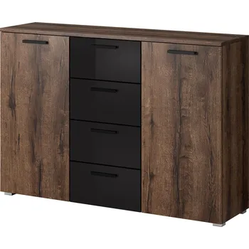 Komoda MOB Glynda Typ 26 (dub monastery + lesklá černá)