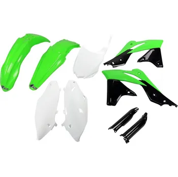 UFO sada plastů KAWASAKI KXF 250 '13-'16 (zelená/bílá/černá OEM'16)