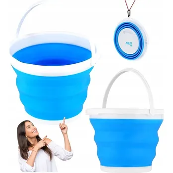 kbelík Skládací silikonový kbelík univerzální 10 l přenosný kempingový