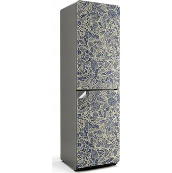 Fototapeta Samolepicí Samolepka Na Ledničku, fólie do kuchyně – květinový vzor s linkami