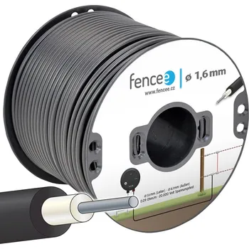 Ohradník Fencee Kabel vysokonapěťový 1,6mm, ocelový, do 20kV 30m