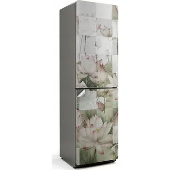 Fototapeta Omyvatelná Samolepicí nálepka na ledničku do kuchyně Lilie na šachovnici