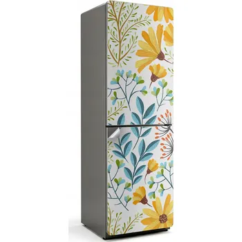 Fototapeta Samolepka/Fólie na ledničku s technologií Easy Stick - Květinový vzor s listy