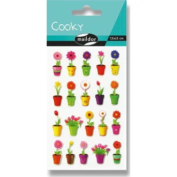 samolepka Samolepky Maildor 3D Cooky - Pokojové květiny