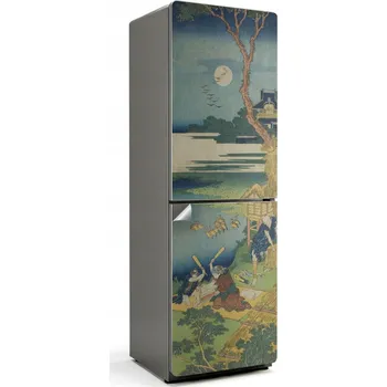 Fototapeta Dekorativní Samolepicí nálepka na ledničku s japonským dřevorytem
