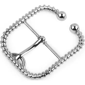 Kovová spona / opasková přezka, průvlek 40 mm, barva 1 nikl