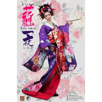 Doplněk k figurce Sada příslušenství pro 1/6 figurku - Purple Oiran Ichiya Furisode Clothing Set