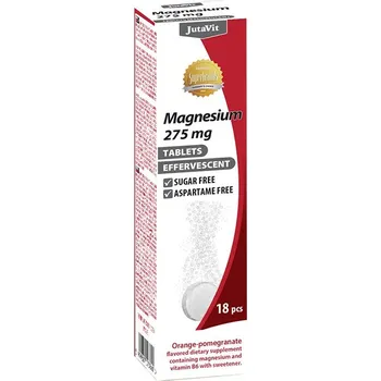 Přírodní produkt JutaVit Hořčík 275 mg + vitamin B6 16 ks šumivých tablet