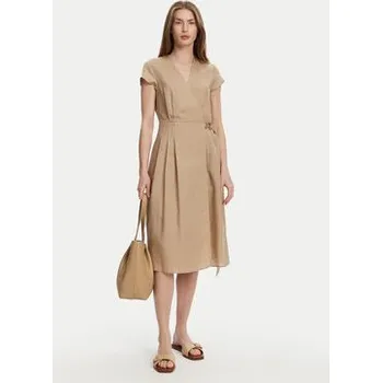 Dámské šaty TWINSET Letní šaty 251TT2072 Béžová Loose Fit 42