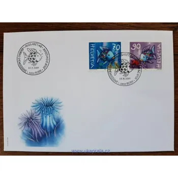 Sběratelství Švýcarsko FDC 1767/8 ryby, r. 2001