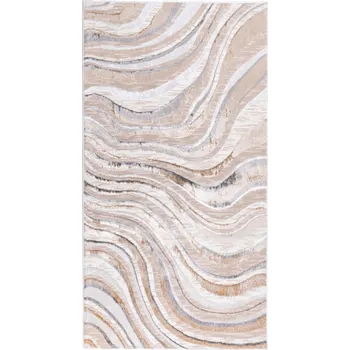 Koberec KOBEREC BĚHOUN BÉŽOVÝ DO LOŽNICE MODERNÍ MĚKKÝ STYLOVÝ 80x150cm