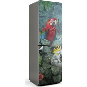 Fototapeta Dekorační nálepka na ledničku s motivem tropických ptáků v džungli