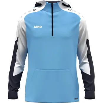 JAKO DYNAMIC mikina s kapucí krátký zip vel. 152, nebesky modrá