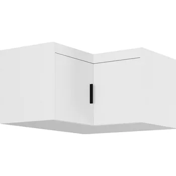 Šatní skříň Nástavec na šatní skříň ELENA 2D NAR rohový | 97,8x97,8 cm | bílá