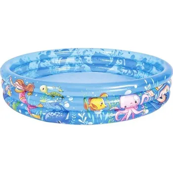 Bazén SUN CLUB Dětský bazén Mořský svět s třemi nafukovacími kruhy 120 cm