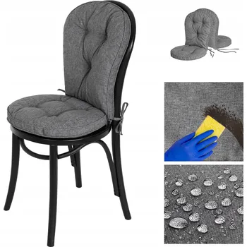 Podsedák Polštář na kavárenské křeslo, Podsedák s opěradlem, voděodolný 39x39x48 cm