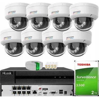 Bezpečnostní kamera Sada 8x 4MPX kamera DS-2CD1147G2H-LIU Hybrid ColorVu Hikvision + 2TB disk