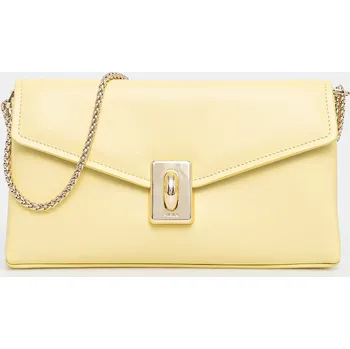 Kabelka Kožená kabelka Furla žlutá barva, WB01517.BX3227.3684S1007 11X, vel. ONE SIZE