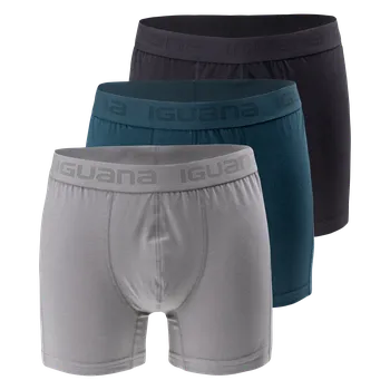 Boxerky Pánské Boxerky IGUANA PRESTO 3PACK M000274119 – Šedá XXL