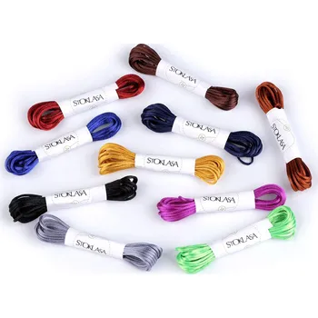 Příze Saténová šňůra Ø1 mm svazek 3 m, barva 2 mix tmavý