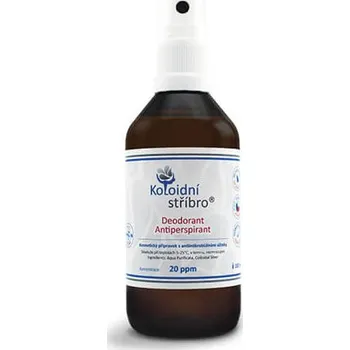 Koloidní stříbro - sprej 200 ml, Deodorant proti pocení - Antiperspirant, 20 ppm