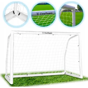 Fotbalová branka Fotbalová branka OneTeam PVC 182 x 120 cm bílá PŘENOSNÁ TRÉNINKOVÁ