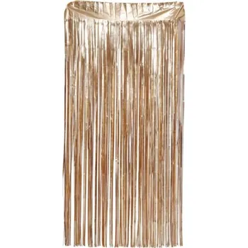 Party dekorace ZLATÁ PÁRTY ZÁCLONA 100 X 200 CM DEKORACE NA NAROZENINY KARNEVAL