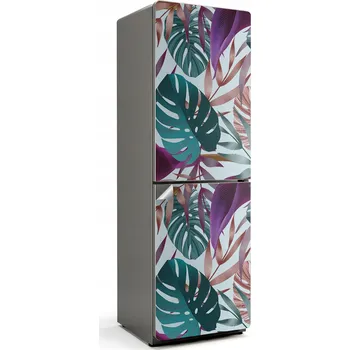 Fototapeta Ochranná Dekorativní Nálepka na Lednici Výtisk Tropický Vzor Listů