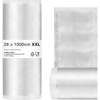 FÓLIE STRUKTUROVANÁ do SVÁŘEČKY fólií vakuové RUKÁV ROLE 28cm x 10 metrů XXL