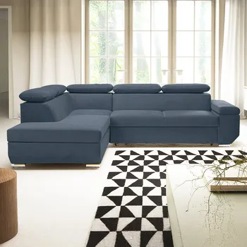 Sedací souprava Sedací souprava LARS I | 215x264 cm | rozkládací + úložný prostor | AKCE | modrá 74