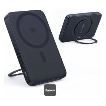 Powerbanka Baseus Powerbanka PicoGo Qi2 s otočným stojanem a bezdrátovým nabíjením 5000mAh 20W USB-C černá
