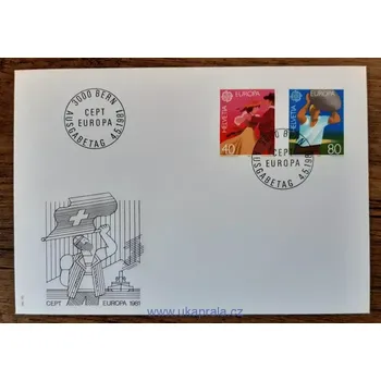 Poštovní známka Švýcarsko FDC 1197/8 EUROPA, r. 1981