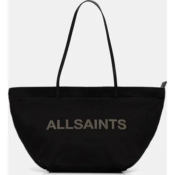 Kabelka Bavlněná kabelka AllSaints SERAFINA černá barva, W323XC 99X, vel. ONE SIZE