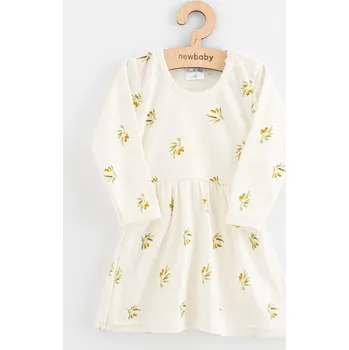 Kojenecké šaty Kojenecké šaty z organické bavlny s dlouhým rukávem New Baby Olivy, vel. 62 (3-6m)